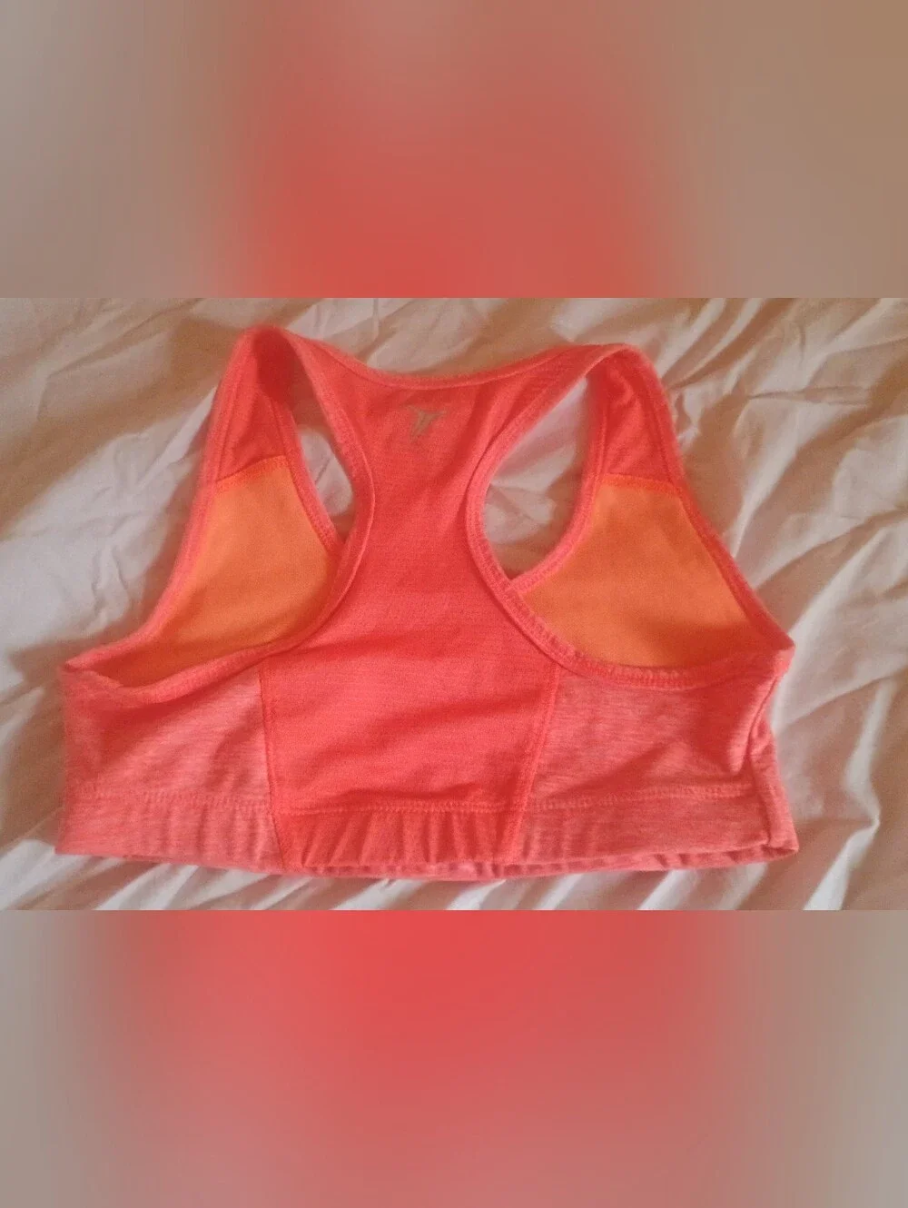 Old Navy Neon Coral Racerback Sports Bra